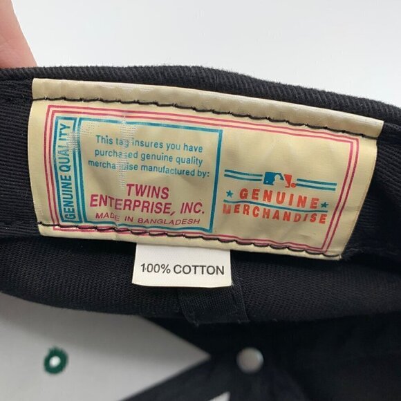 Tampa Bay Devils Rays MLB Vintage Black Twins Enterprise Adjustable Hat - Picture 5 of 5